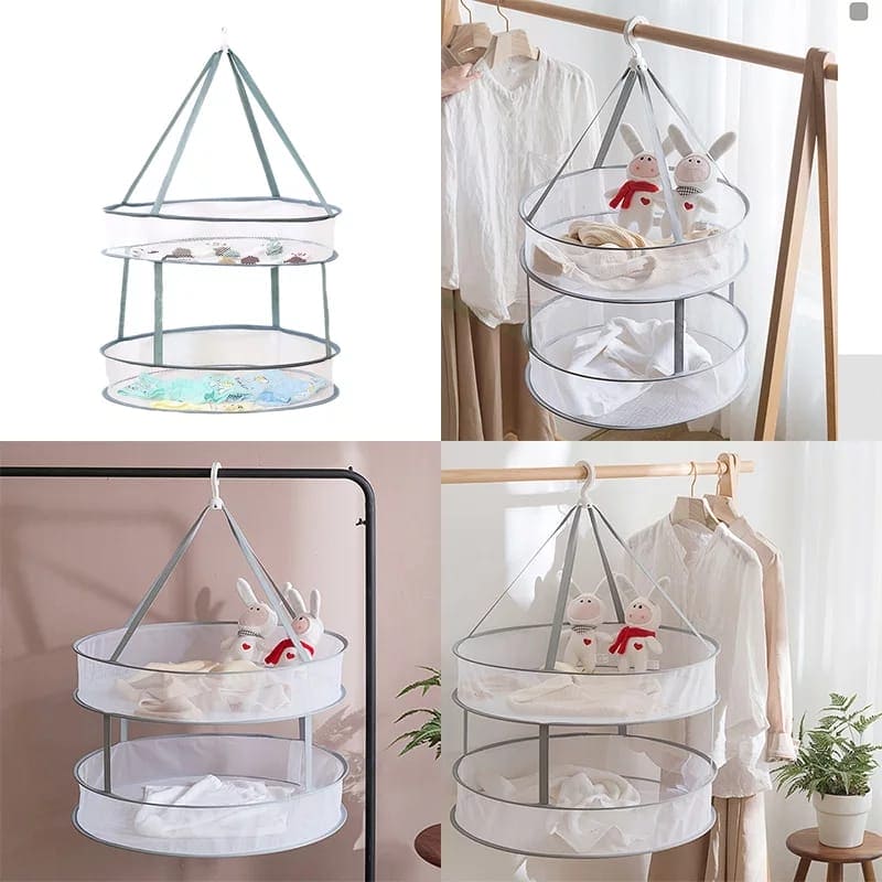 Clothes Drying Basket, Hanging Sweater Net Pocket, Thickened Anti-Deformation Cardigan Drying Rack, Double Layer Socks Drying Bag, Drawing Laundry Basket Clothes Drying Basket, Hanging Sweater Net Pocket, Thickened Anti-Deformation Cardigan Drying Rack, Double Layer Socks Drying Bag, Drawing Laundry Basket